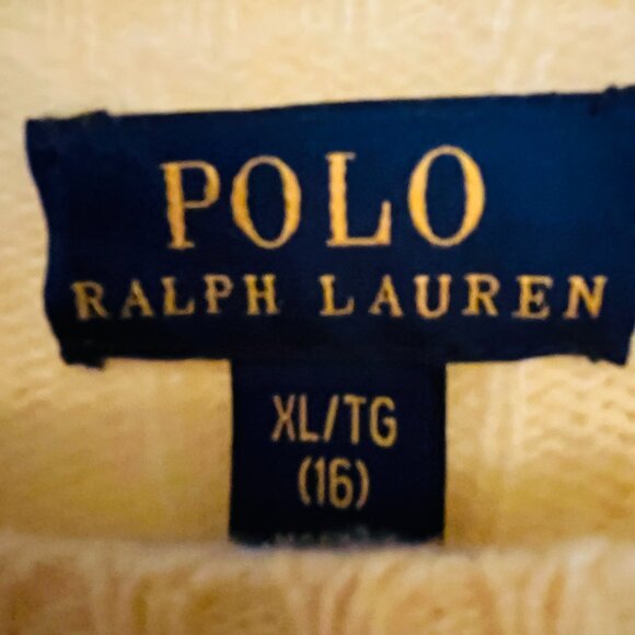 NWT BIG GIRLS POLO CASHMERE CREWNECK SWEATER, SIZE XLRG (16) - Picture 4 of 16